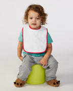 Infant Contrast Trim Terry Bib | 1003