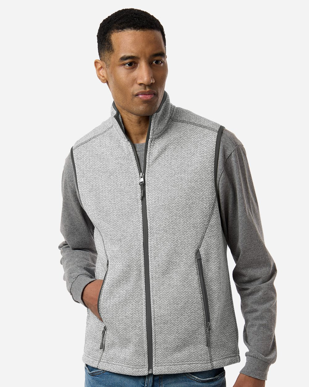 Men's Jasper Jacquard Fleece Vest | NE731