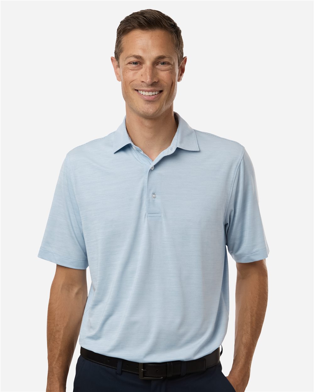 Men's Bohemian Striped Heather Performance Polo | 162