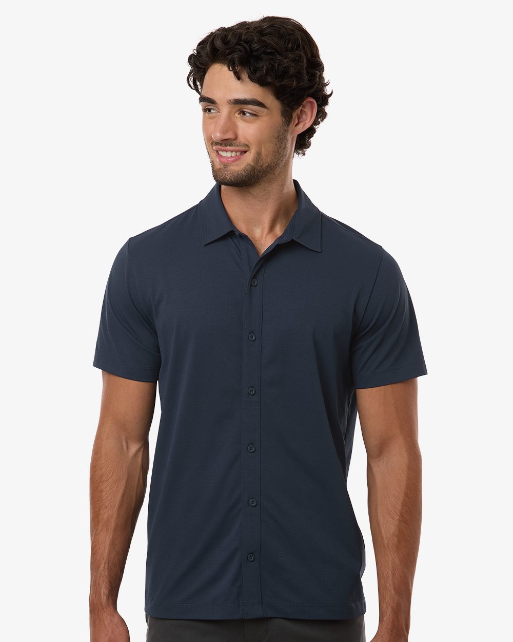 Men's Pro-Flex Sorona® Button Down Short Sleeve Shirt | 41SPSS