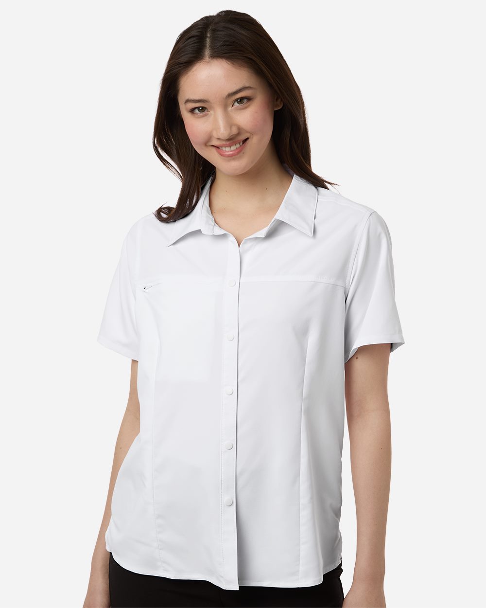 Women's UltraUVP Shoreline Short Sleeve Staff Shirt | CE520W
