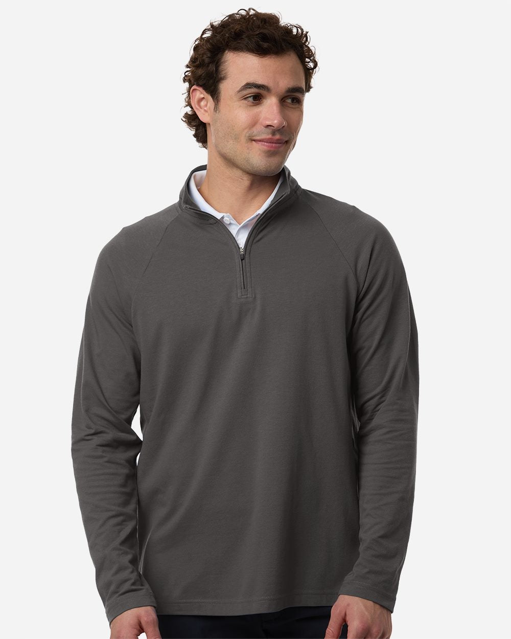 Men's Seaton Pebble Textured Quarter-Zip Pullover | DG402