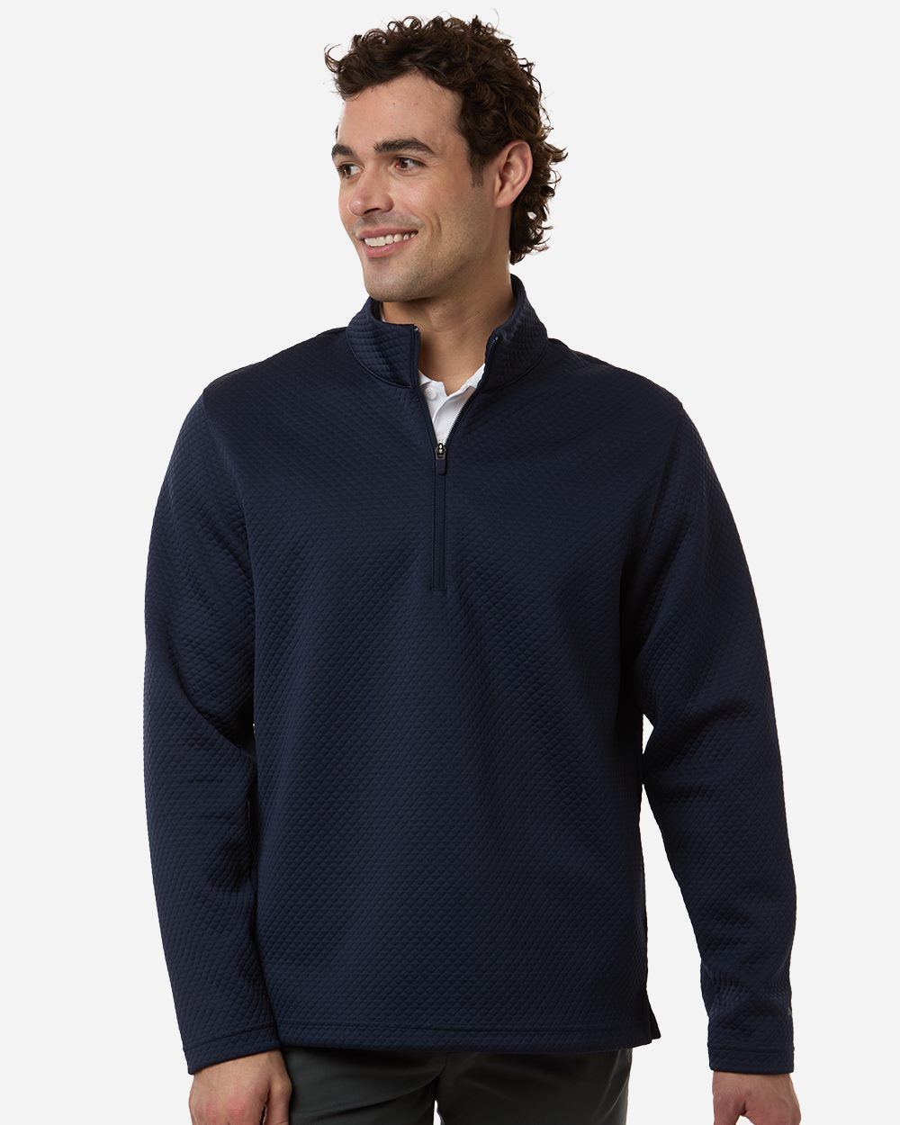 Sudadera para hombre con cremallera corta y textura de guijarro | 638595