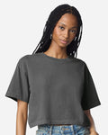 Camiseta recortada para mujer, teñida en prenda, de peso pesado | 1302GD