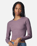 Women's Baby Rib Long Sleeve Cropped Tee | BR2107