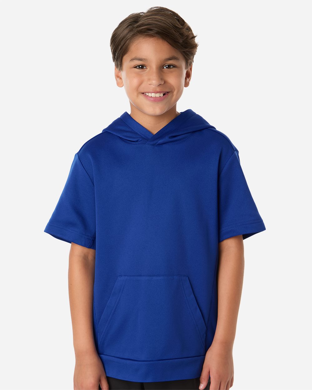 Youth Squad Tech Fleece Hooded Short-Sleeve Sweatshirt | TT404Y