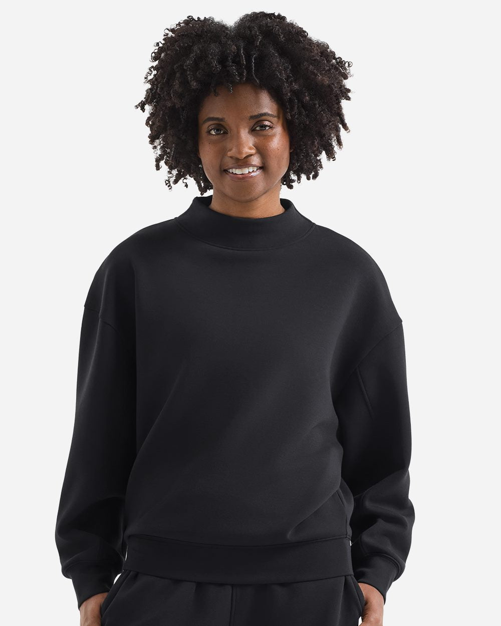 Women's Luxe Mock Neck Sweatshirt | TD660
