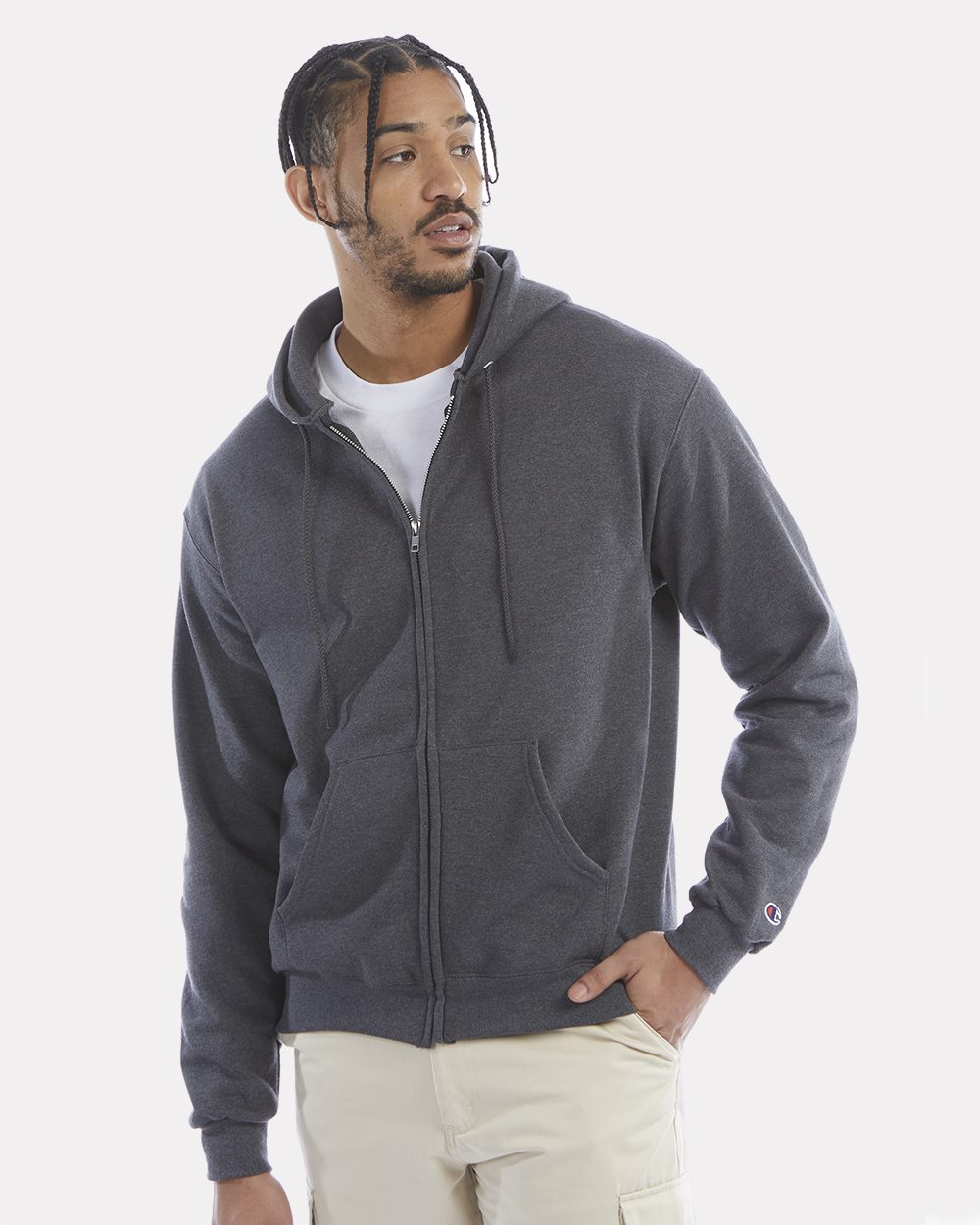 Unisex Powerblend® Full-Zip Hooded Sweatshirt | S800