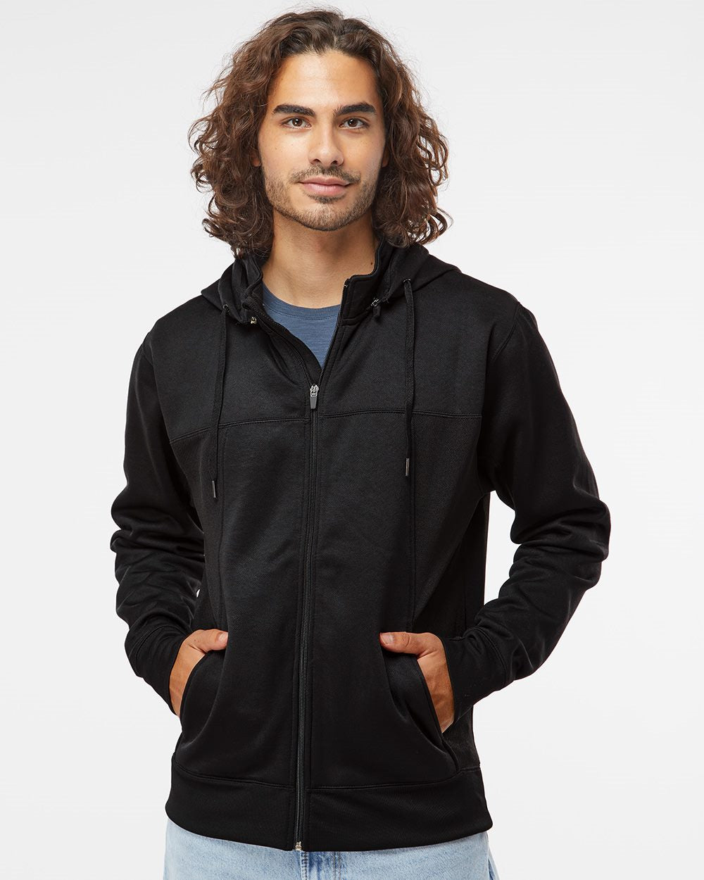 Unisex Poly-Tech Full-Zip Hooded Sweatshirt | EXP80PTZ