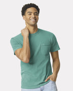 Camiseta Unisex Teñida en Prenda de Peso Pesado con Bolsillo | 6030