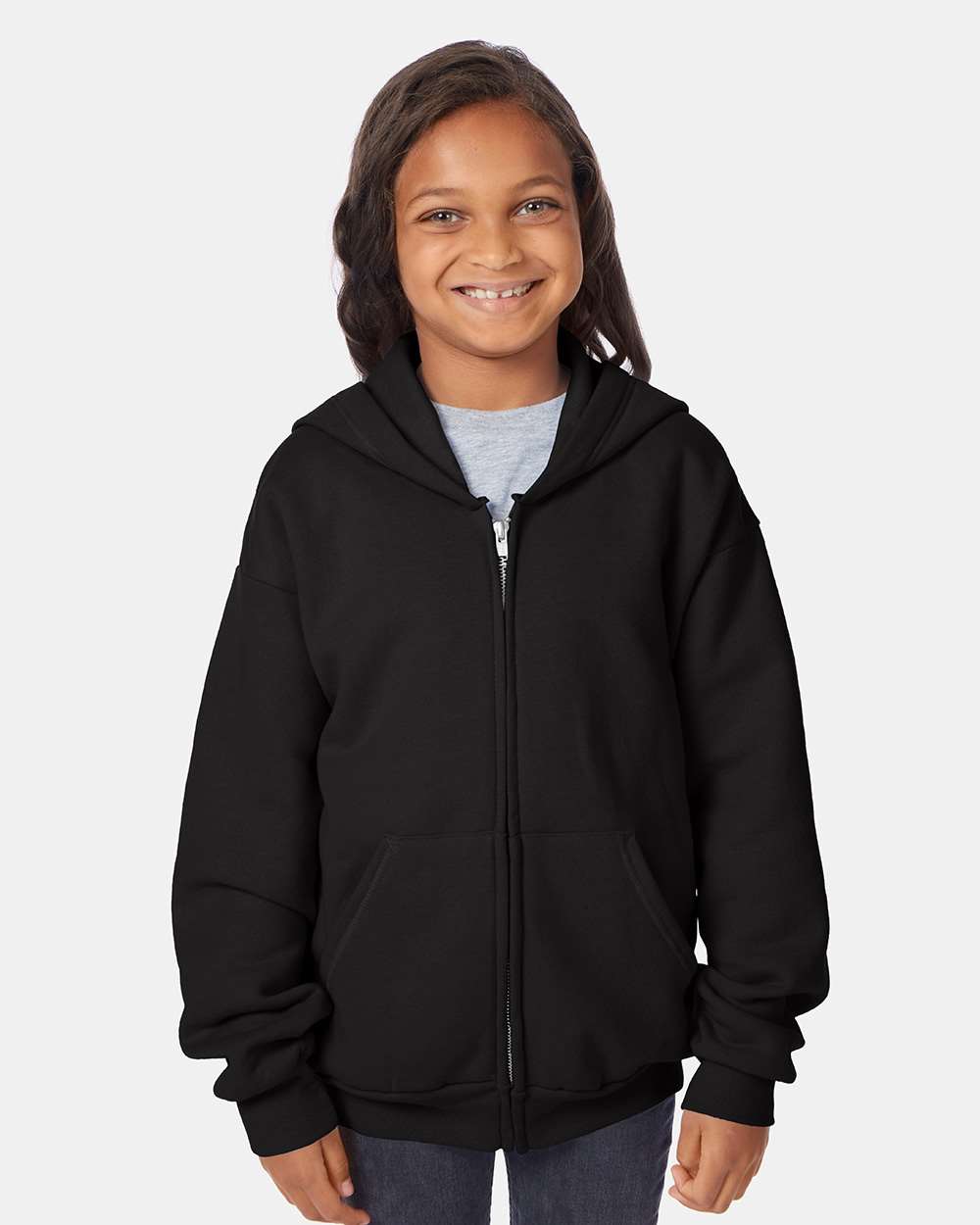 Youth EcoSmart® Full-Zip Hooded Sweatshirt | P480