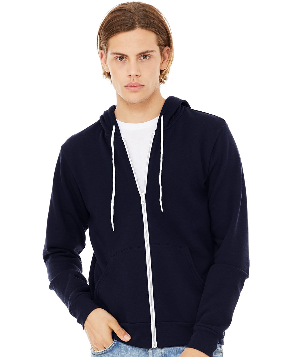 Unisex Sponge Fleece Full-Zip Hoodie Sweatshirt | 3739
