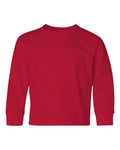 Jerzees 29BLR Youth Dri-Power Long Sleeve 50/50 T-Shirt - True Red