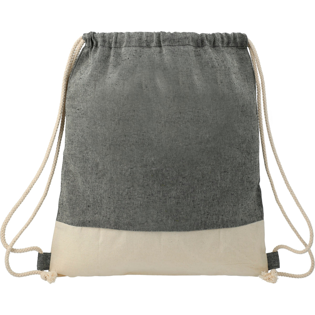 Split Recycled Cotton Drawstring Bag | 3005-73 image 1