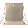 Split Recycled Cotton Drawstring Bag | 3005-73 image 2