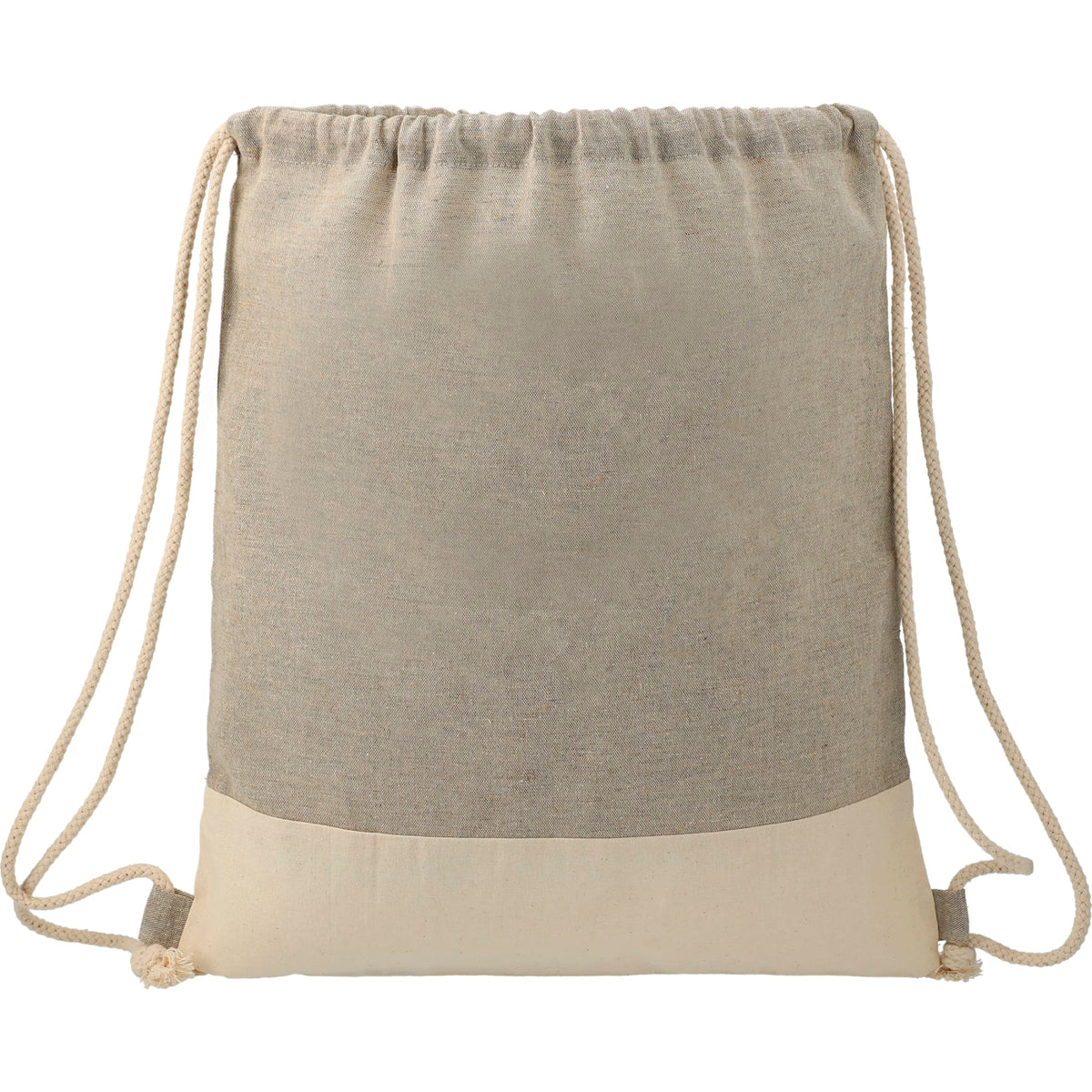 Split Recycled Cotton Drawstring Bag | 3005-73 image 2