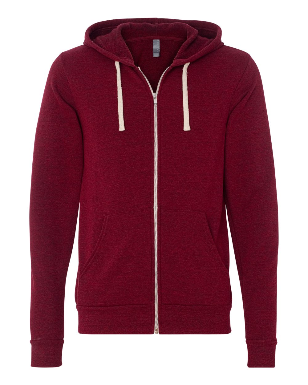 Sudadera con capucha unisex de felpa esponjosa Triblend con cremallera completa | 3909