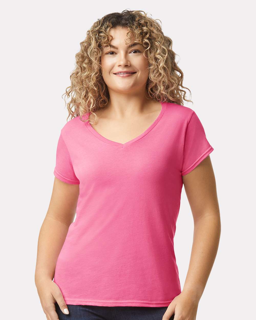 Women's Softstyle® V-Neck T-Shirt | 64V00L
