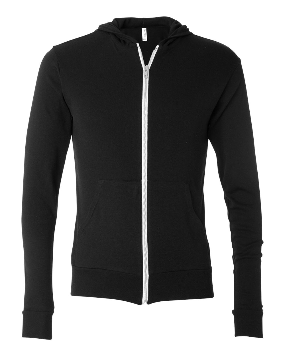 Unisex Triblend Lightweight Full-Zip Hooded Long Sleeve Tee | 3939