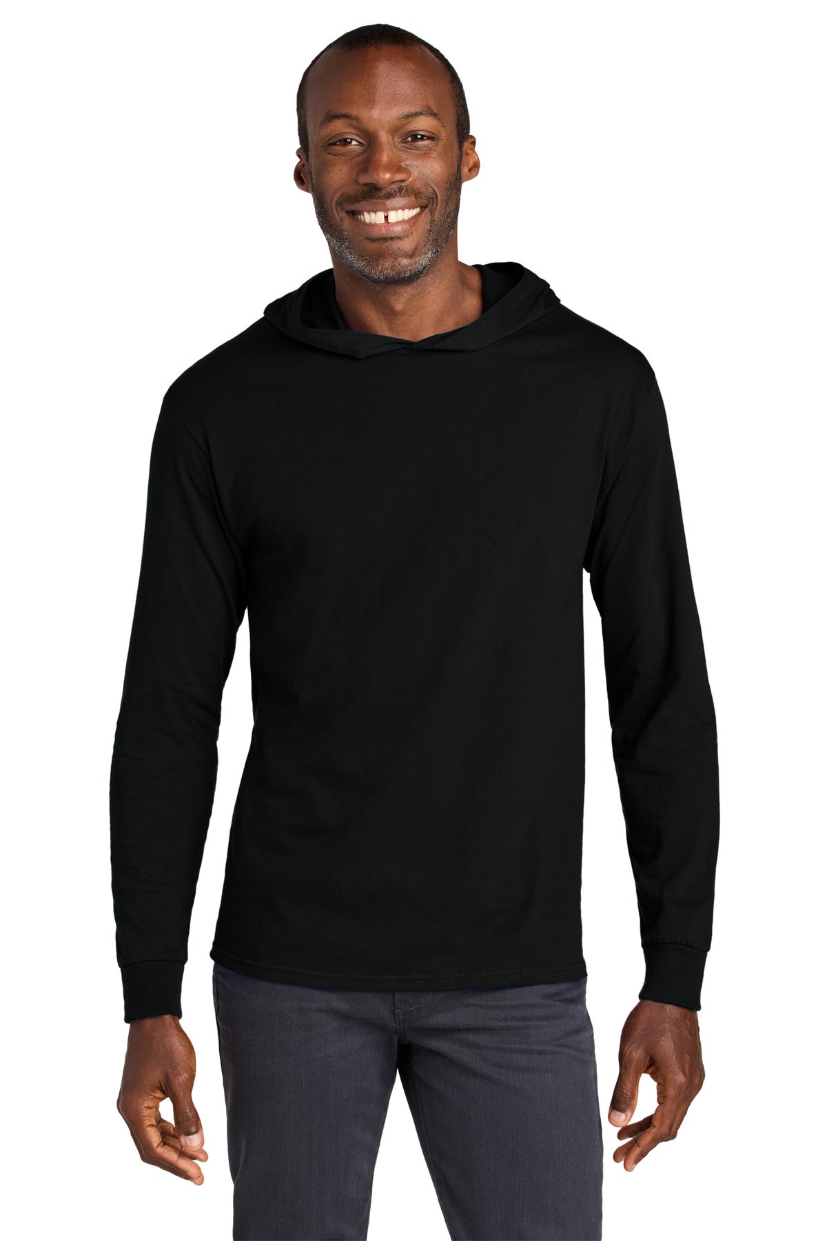 Jerzees Classics 363LH Unisex Cotton Long Sleeve Hooded T-Shirt
