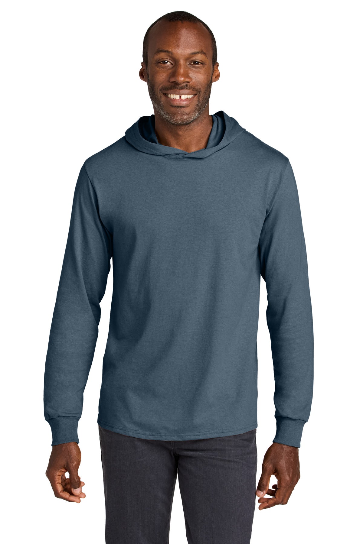 Jerzees Classics 363LH Unisex Cotton Long Sleeve Hooded T-Shirt