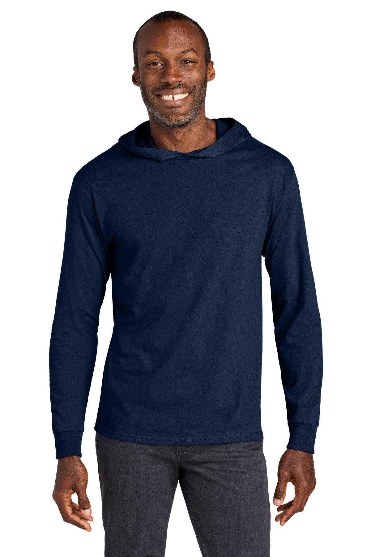 Jerzees Classics 363LH Unisex Cotton Long Sleeve Hooded T-Shirt