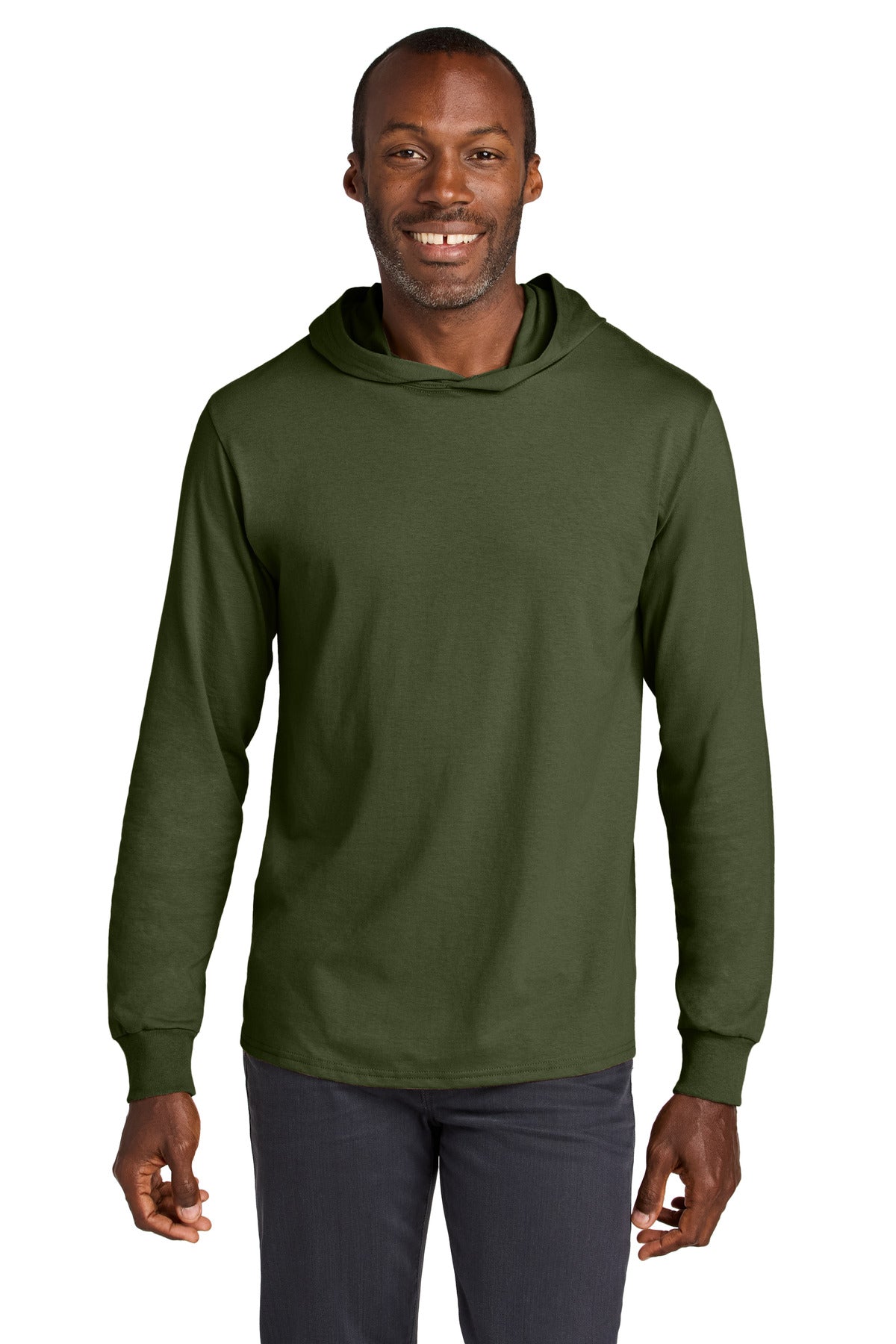 Jerzees Classics 363LH Unisex Cotton Long Sleeve Hooded T-Shirt