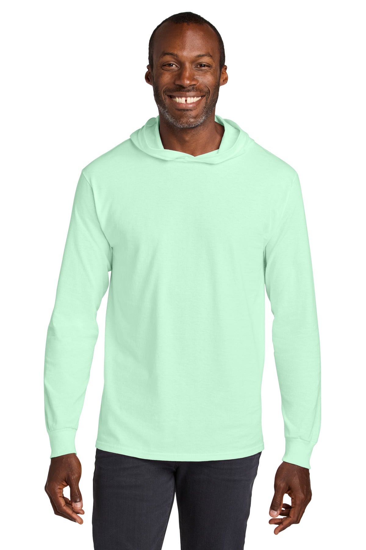Jerzees Classics 363LH Unisex Cotton Long Sleeve Hooded T-Shirt