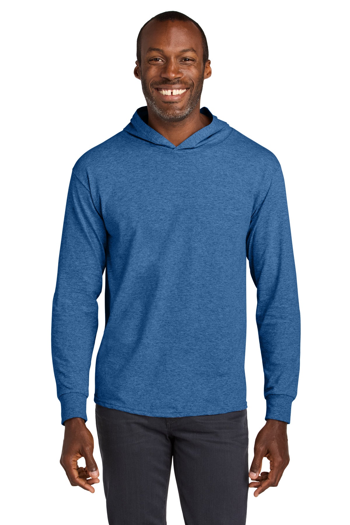 Jerzees Classics 363LH Unisex Cotton Long Sleeve Hooded T-Shirt