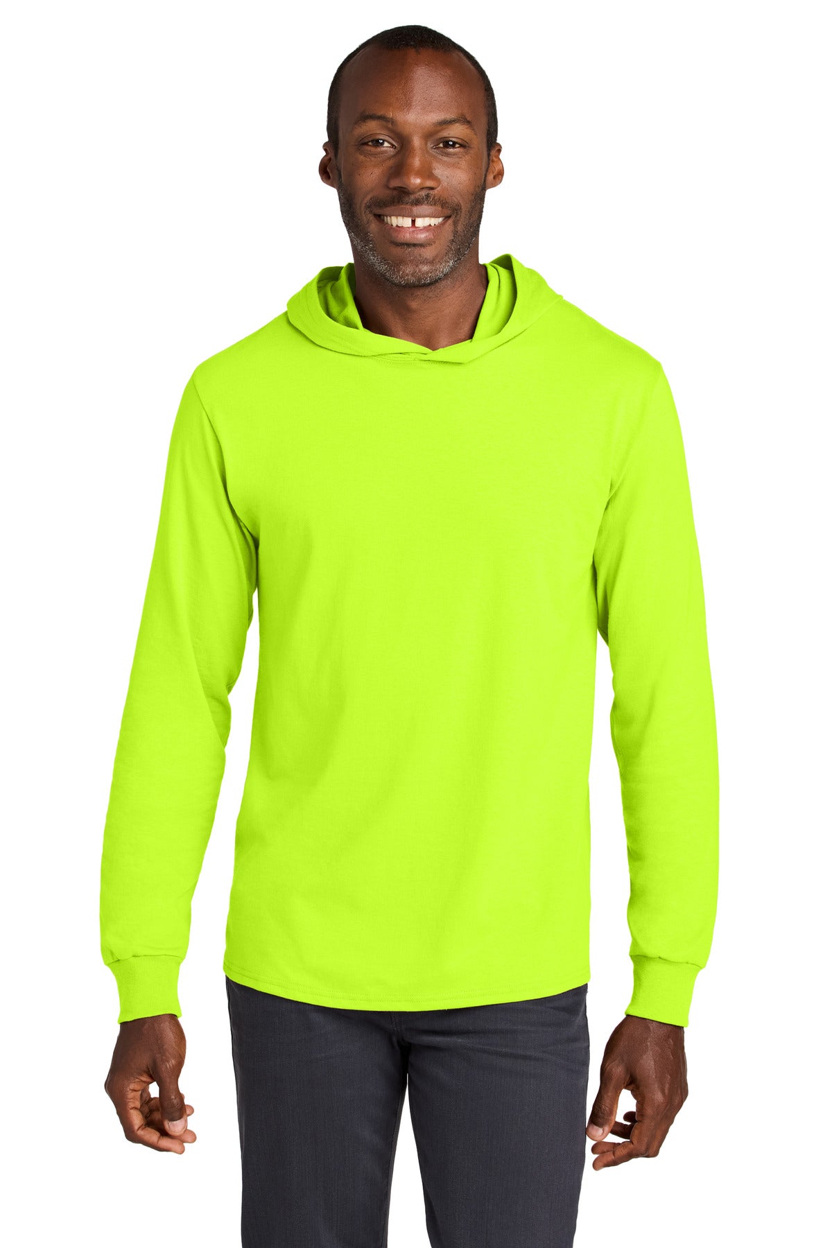 Jerzees Classics 363LH Unisex Cotton Long Sleeve Hooded T-Shirt