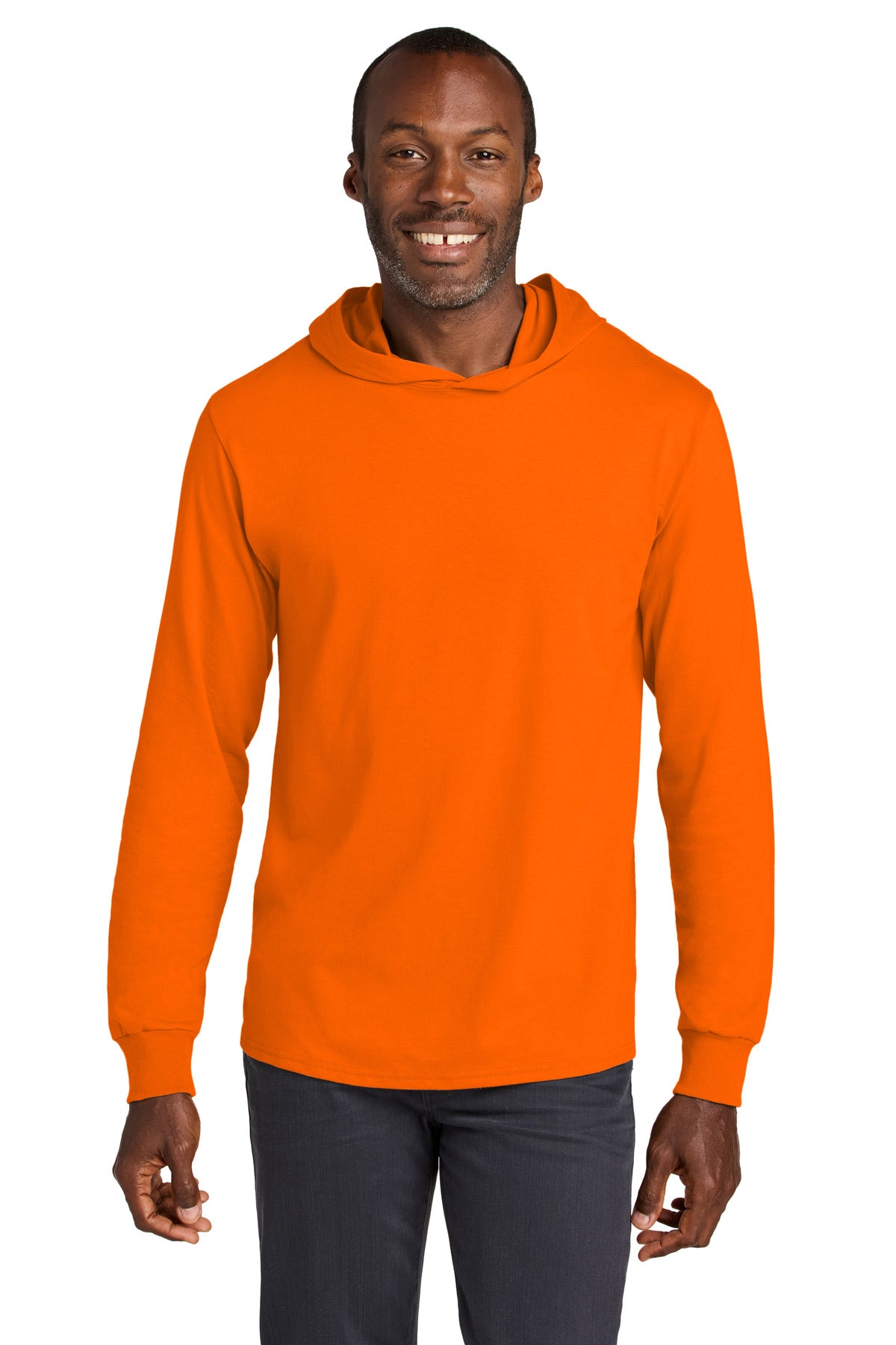 Jerzees Classics 363LH Unisex Cotton Long Sleeve Hooded T-Shirt