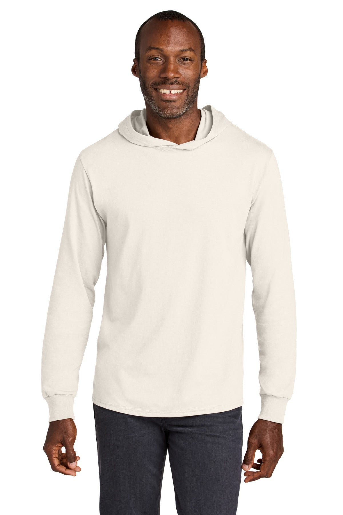 Jerzees Classics 363LH Unisex Cotton Long Sleeve Hooded T-Shirt