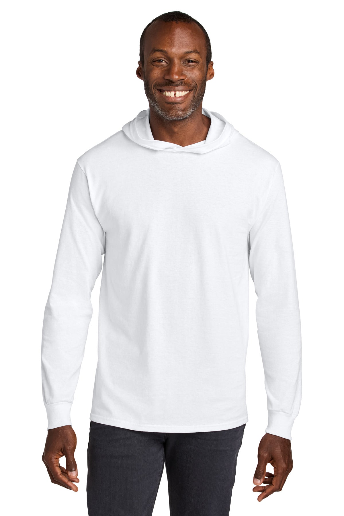 Jerzees Classics 363LH Unisex Cotton Long Sleeve Hooded T-Shirt