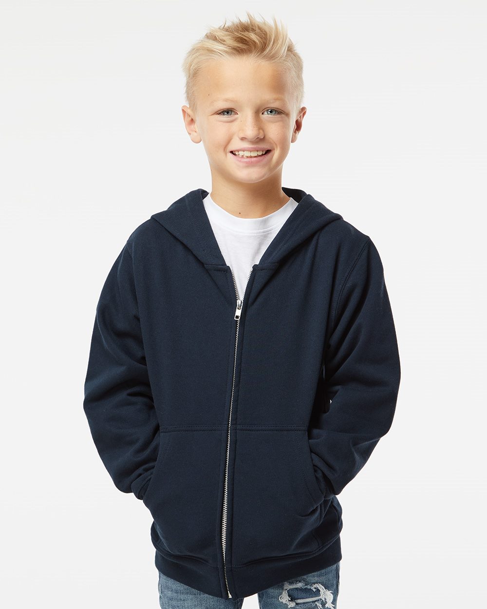 Youth Midweight Full-Zip Hooded Sweatshirt | SS4001YZ