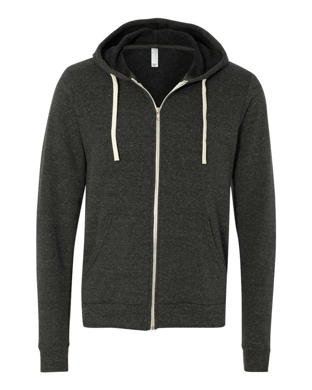 Sudadera con capucha unisex de felpa esponjosa Triblend con cremallera completa | 3909