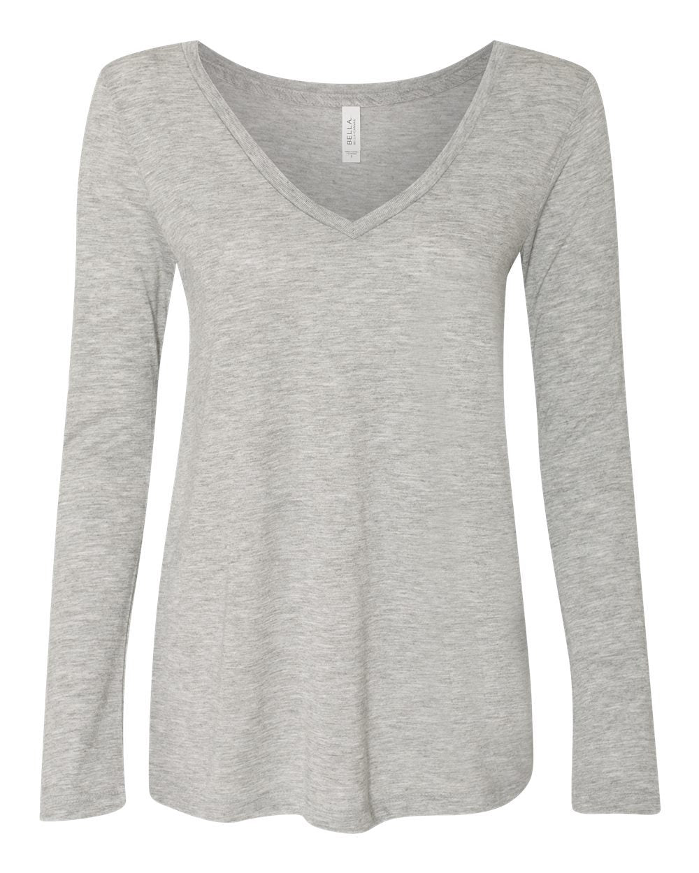 Women's Flowy Long Sleeve V-Neck Tee | 8855