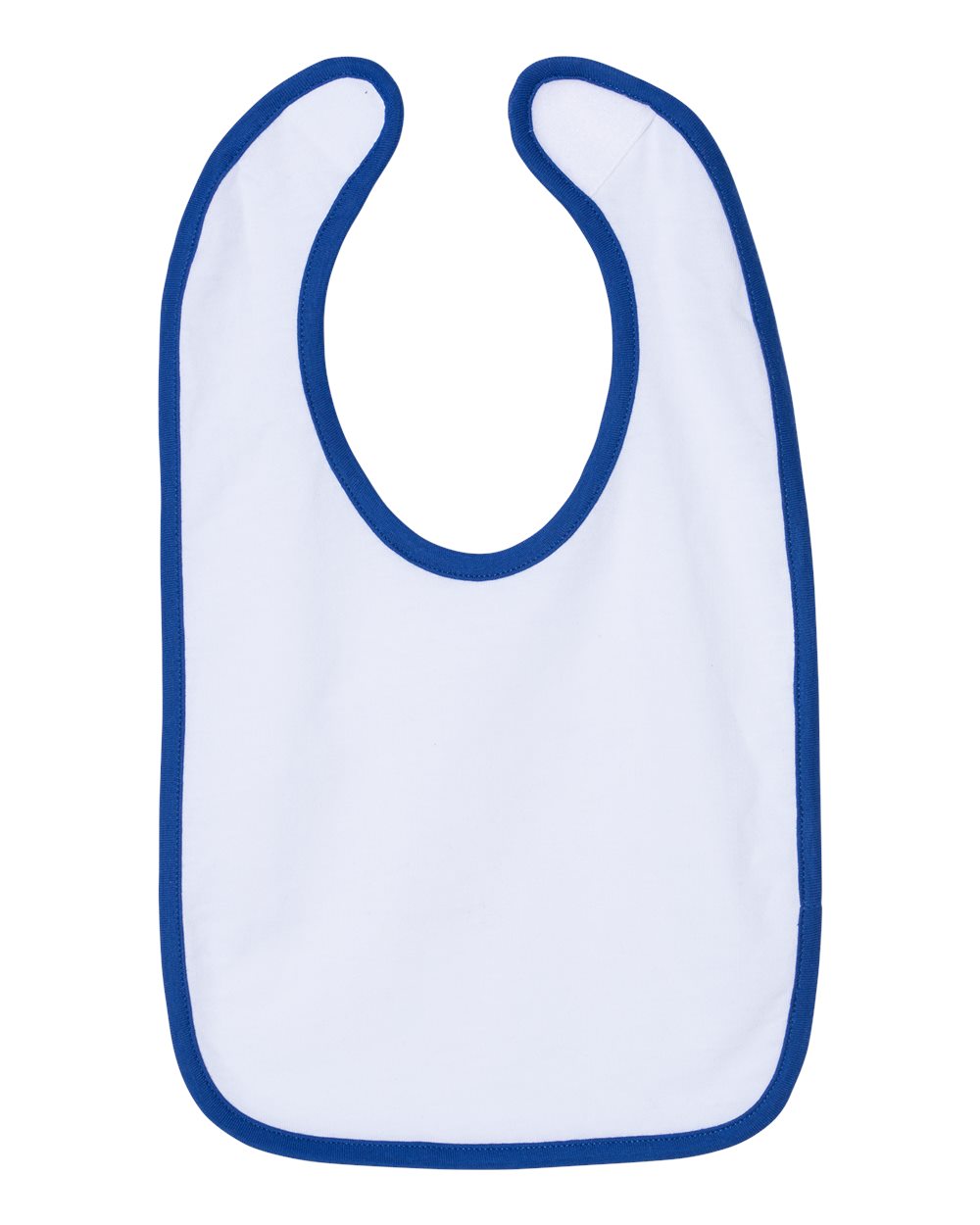 Rabbit Skins 1004 Infant Contrast Trim Premium Jersey Bib - White/ Royal