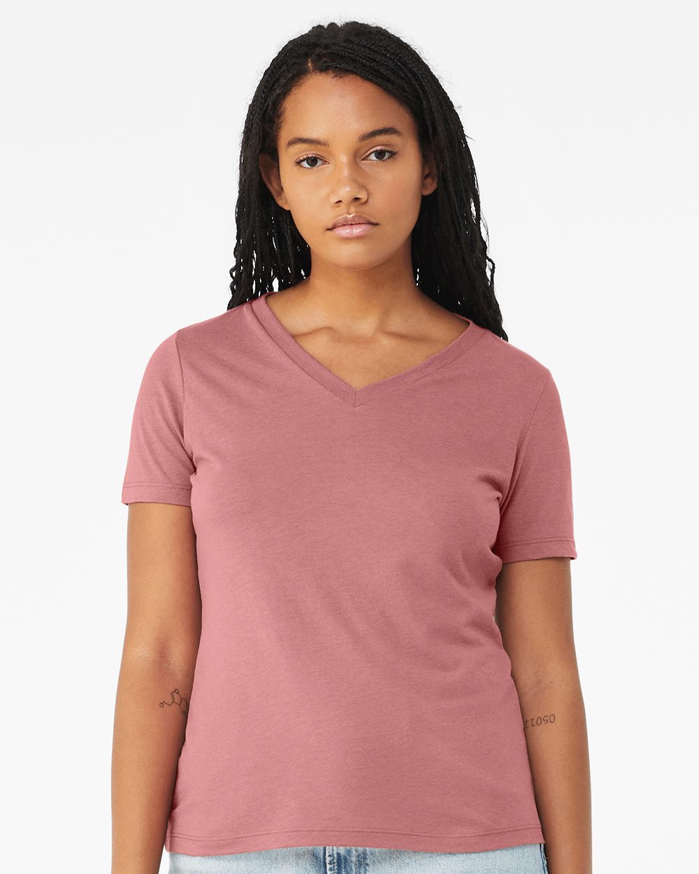 Women's Relaxed Triblend V-Neck Tee | 6415