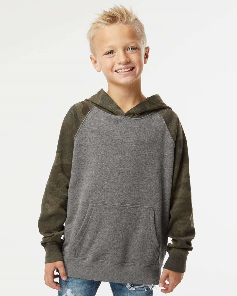 Sudadera con Capucha Raglán Ligera para Jóvenes Mezcla Especial | PRM15YSB