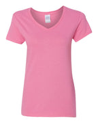 Camiseta de algodón pesado para mujer con cuello en V | 5V00L