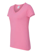 Camiseta de algodón pesado para mujer con cuello en V | 5V00L