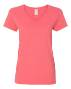 Camiseta de algodón pesado para mujer con cuello en V | 5V00L
