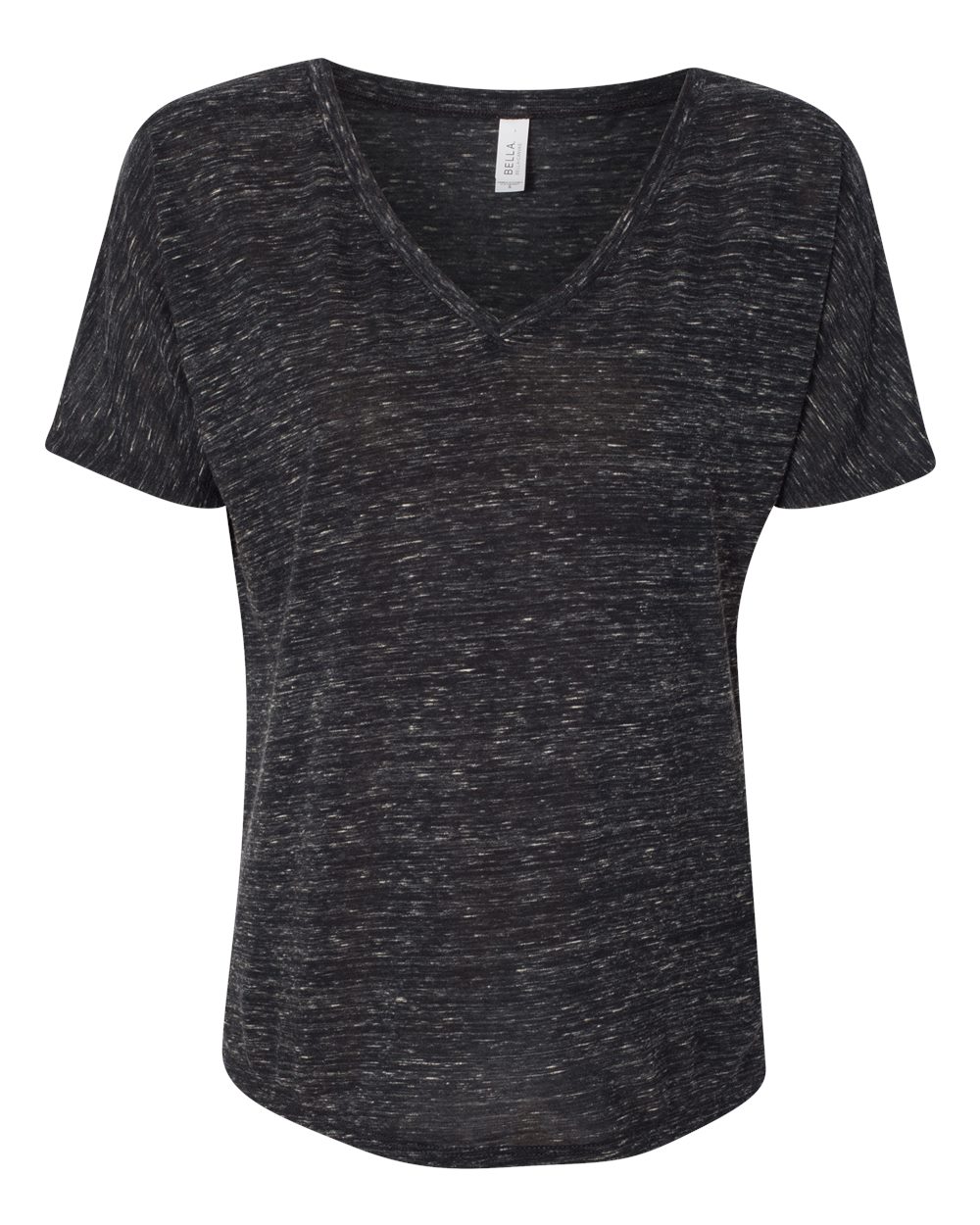 Bella + Canvas 8815 Women’s Slouchy V-Neck Tee - Black Marble