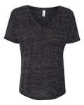 Bella + Canvas 8815 Women’s Slouchy V-Neck Tee - Black Marble