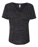 Bella + Canvas 8815 Women’s Slouchy V-Neck Tee - Black Marble