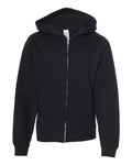Independent Trading Co. SS4001YZ Youth Midweight Full-Zip Hooded Sweatshirt - Black