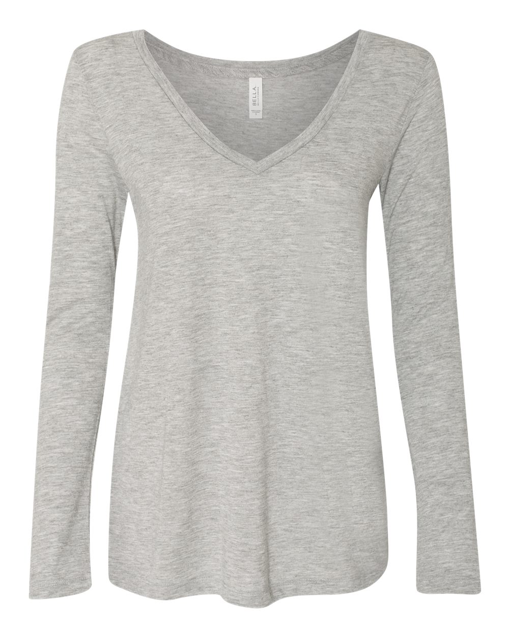 Women's Flowy Long Sleeve V-Neck Tee | 8855