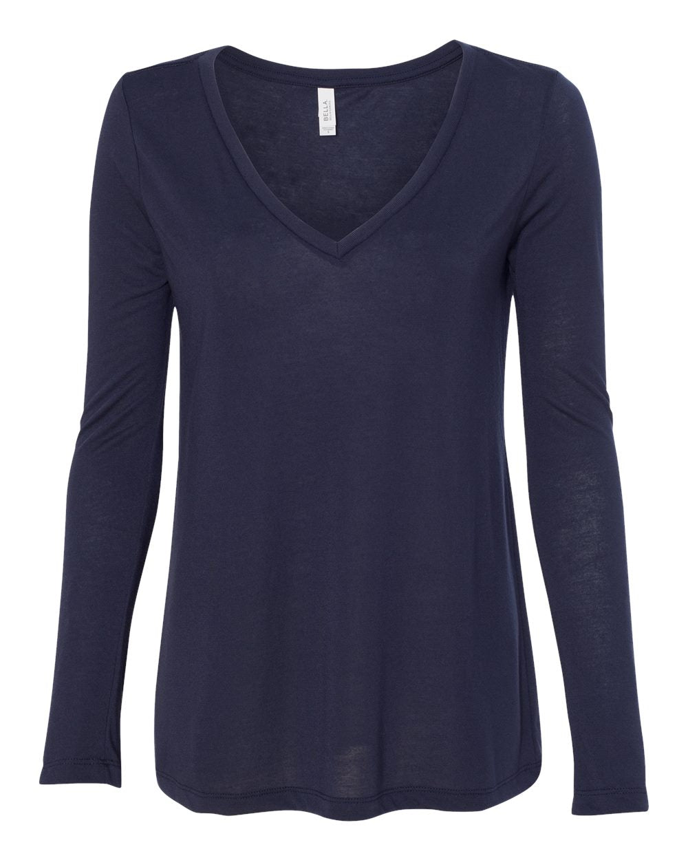 Women's Flowy Long Sleeve V-Neck Tee | 8855