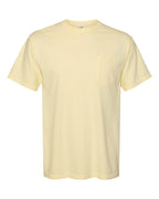 Camiseta Unisex Teñida en Prenda de Peso Pesado con Bolsillo | 6030