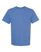 Camiseta Unisex Teñida en Prenda de Peso Pesado con Bolsillo | 6030